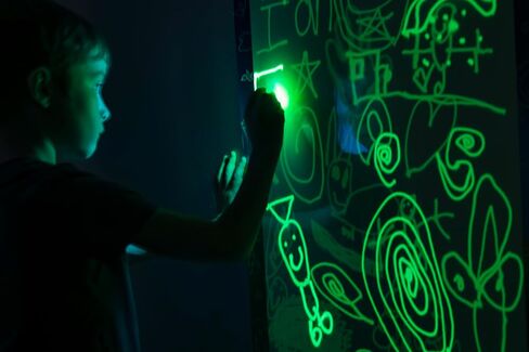 Glowscape - Light Reactive Drawing Surface 36 x 24 inches Super Bright Glow Effect with Included Violet-Light LED Animal pens Poster Sized with Aluminum Frame. in Saudi Arabia