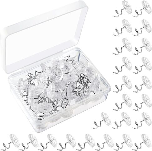 KUUQA 200 Pieces Twist Pins Clear Heads Bed Skirt Pins for Slipcovers and Bedskirts Decoration in Kuwait