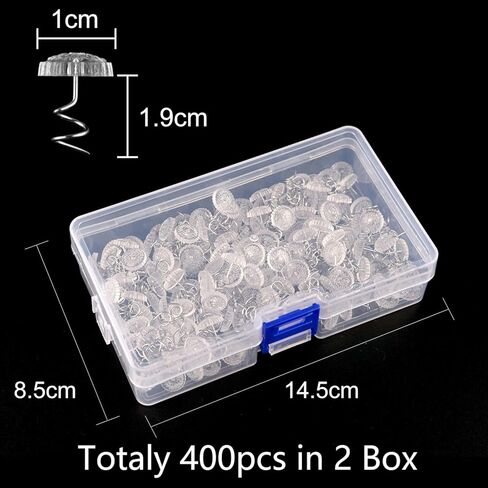 KUUQA 200 Pieces Twist Pins Clear Heads Bed Skirt Pins for Slipcovers and Bedskirts Decoration in Kuwait