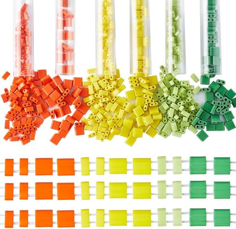 CREATCABIN 300Pcs 2 Hole Half Tila Beads 3 Size Mix Glass Seed Beads Rectangle 1/4 Tila Bead Mini Electroplate With Plastic Container Gunmetal Plated for Craft Bracelet Necklace Earring Jewelry Making in Kuwait