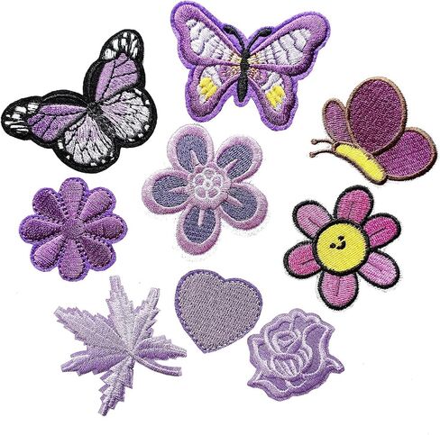 30pcs Blue Embroidered Iron on Patches Assorted Size DIY Patches Applique for Kids Clothing Jackets Jeans Pants Backpacks in Kuwait