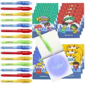 BONNYCO Invisible Ink Pen & Notebook Pack 16 Under the Sea Party Favors | Ocean Party Favors for Kids Goodie Bags Stuffers Pinata Stuffers Classroom Prizes Return Gifts for Kids Birthday Student Gifts