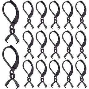 20 Pieces Stainless Steel French Earring Hooks Hypoallergenic Lever Back Earwires Hooks with Pendant Clasps for DIY Earrings Jewelry Making Findings Decor, Black in Kuwait