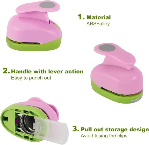 Katfort Circle Punch and Creative Scissors Set of 9, 6pcs Craft Scissors Decorative Edge Set and 3pcs Circle Hole Punch for Kids Adults, Decorative Edge Scissors for Scrapbooking, Crafts, School Work in Kuwait