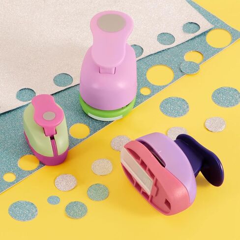 Katfort Circle Punch and Creative Scissors Set of 9, 6pcs Craft Scissors Decorative Edge Set and 3pcs Circle Hole Punch for Kids Adults, Decorative Edge Scissors for Scrapbooking, Crafts, School Work in Kuwait