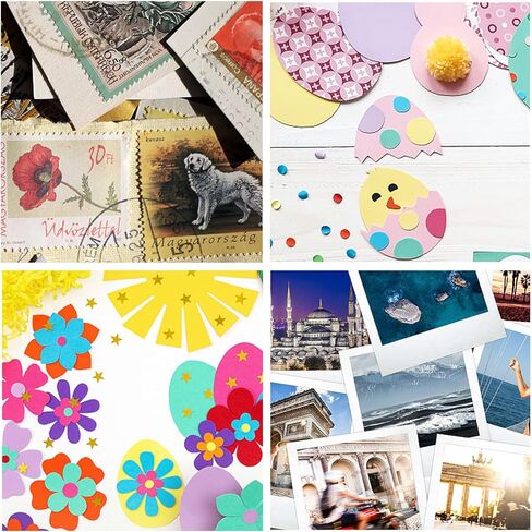 Katfort Circle Punch and Creative Scissors Set of 9, 6pcs Craft Scissors Decorative Edge Set and 3pcs Circle Hole Punch for Kids Adults, Decorative Edge Scissors for Scrapbooking, Crafts, School Work in Kuwait