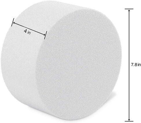 FloraCraft CraftFōM Round Cake Form 4 Inch x 7.8 Inch White in Saudi Arabia