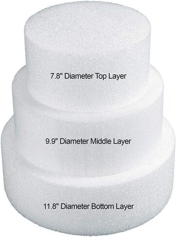 FloraCraft CraftFōM Round Cake Form 4 Inch x 7.8 Inch White in Saudi Arabia