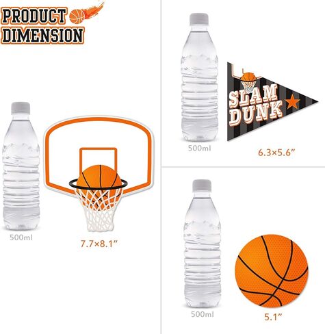 Levfla كرة السلة حفلة عيد ميلاد الديكور Slam Dunk للأطفال المراهقين الكبار B-Day راية كعكة كب كيك توبر صور الدعائم مارس الجنون الرياضة ديكور الحفلات لصالح اللوازم in Kuwait