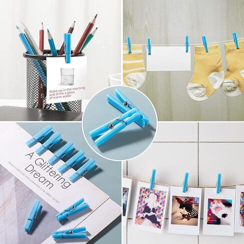 60 Baby Shower Clothespin Games Mini Clothes Pins 1.4 inch for Party Decorations(Blue) in Kuwait