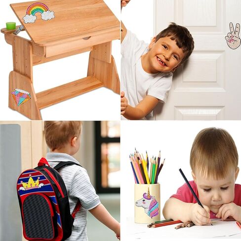 Yowamho Diamond Painting Kits for Kids - 5PCS Unicorn Series 5D Diamond Painting Stickers, Gem Painted by Numbers for Children and Adult Beginners, Best Gift Ideas. in Kuwait