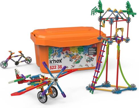 تخيل K'NEX: مجموعة Click & Construct القيمة - 522 قطعة، 35 نموذجًا، نموذج البناء الإبداعي لتعلم العلوم والتكنولوجيا والهندسة والرياضيات للأعمار من 7 سنوات فما فوق، لعبة بناء متشابكة للأولاد والبنات والبالغين in Kuwait