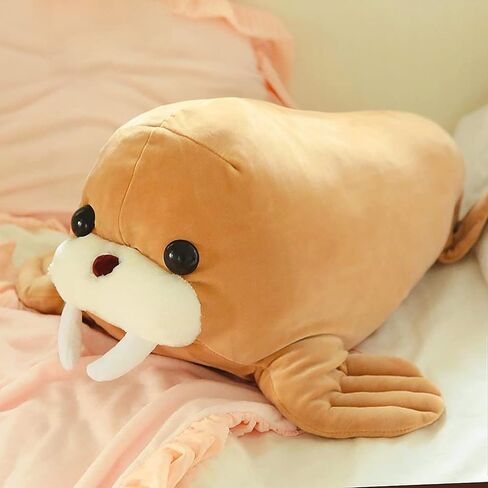 دمية محشوة صغيرة من القطيفة مقاس 20 انش، لعبة عناق فيل البحر القطبي المنفوش الناعم - هدية لكل الاعمار والمناسبات in Kuwait