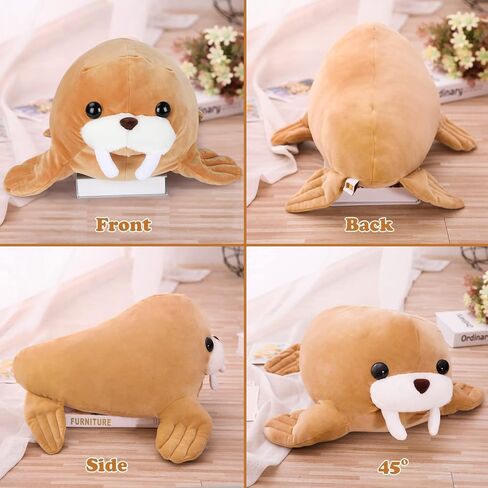 دمية محشوة صغيرة من القطيفة مقاس 20 انش، لعبة عناق فيل البحر القطبي المنفوش الناعم - هدية لكل الاعمار والمناسبات in Kuwait