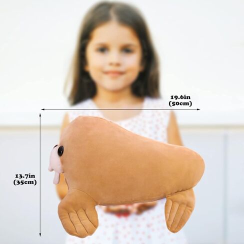 دمية محشوة صغيرة من القطيفة مقاس 20 انش، لعبة عناق فيل البحر القطبي المنفوش الناعم - هدية لكل الاعمار والمناسبات in Kuwait