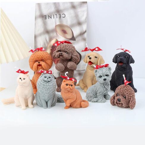Grainrain 3D Curly Dog Candle Mold Silicone Soap Mold Craft Soy Wax Epoxy Resin Mold (SXY201) in Kuwait