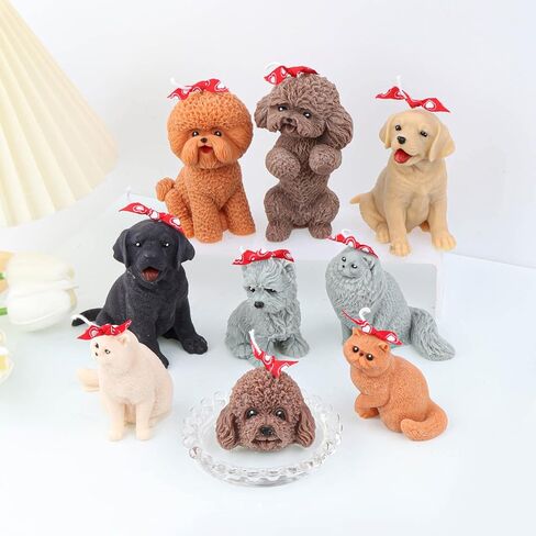 Grainrain 3D Curly Dog Candle Mold Silicone Soap Mold Craft Soy Wax Epoxy Resin Mold (SXY201) in Kuwait