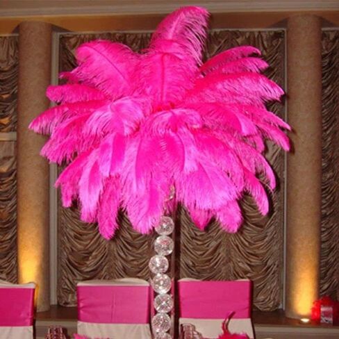 10pcs Large Black Ostrich Feathers 16-18 inch Fluffy Feather for Crafts Home Party Decoration Wedding Centerpieces Clothes Vase Decor in Kuwait