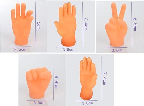 12 قطعة من الأيدي الصغيرة المحمولة للأصابع المصغرة من دونج هوانج، دمية إصبع صغيرة على شكل يد مسطحة، أيدي أصابع صغيرة مضحكة (صخرة، ورق، مقص) in Kuwait