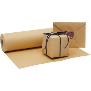Juvale Brown Craft Wrapping Paper Rolls - 12 x 1200 Inches - Plain Packing Paper Kraft Roll for Packaging, Bulletin Board, Gift Wrap & DIY Craft in Saudi Arabia