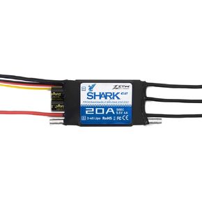 ZTW Shark G2 Series 20A ثنائي الاتجاه لتبريد المياه بدون فرشاة ESC مع SBEC 4A/5.5V لقارب RC وغيرها من مشاريع DIY...