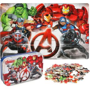 Puzzles for Kids Ages 4-8 60 Pieces Jigsaw Puzzles for Boys and Girls Educational Learning Puzzles in Metal Box