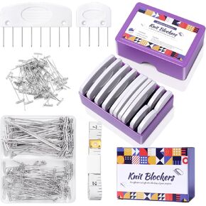 Opstin 130Pcs Knit Blockers Pins Kit, Knit Blocking Combs for Blocking Knitting,Crochet,Blocking Needles,Knitting Blocking Tools,Lace or Needlework Projects in Kuwait