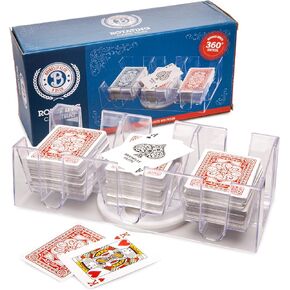 صينية بطاقات دوارة من بريبيلي إيليت | أوراق اللعب ذات الحجم القياسي | يدور في أي اتجاه | مسح | 6 صينية سطح السفينة in Kuwait