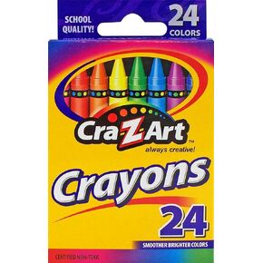 Cra-Z-Art 24ct Crayons Pack, Perfect Back to School Essential, Art Supplies for Coloring Fun, Ages 3 and Up