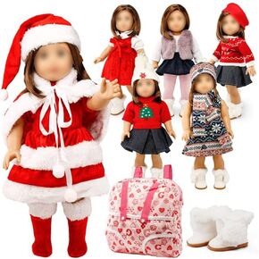 OCT17 Doll Clothes for American Girl 18" inch Dolls Wardrobe Makeover Outift Dog Puppy Casual Wear Bundle