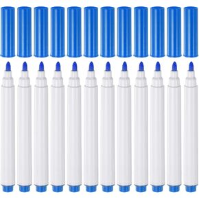 HARFINGTON 12pcs Disappearing Ink Fabric Marker Pen Erasable Ink Fabric Sewing Marking Pens Water Soluble Ink Tailor's Pen Marking and Tracing Tools for Quilting, Dressmaking, Blue