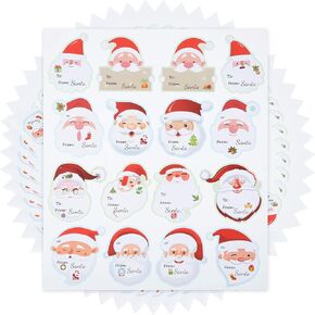 320 قطعة عيد الميلاد سانتا اسم العلامات ملصقات لاصقة لطيف سانتا التفاف تسميات ملصقات شجرة عيد الميلاد سانتا اسم تسميات ملصقات لعطلة مهرجان عيد ميلاد حزب الديكور، 16 تصاميم in Kuwait