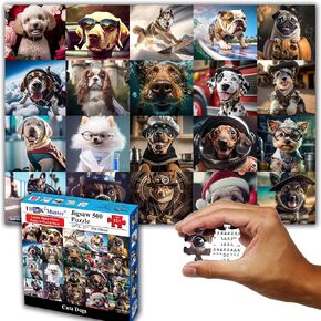 Think2Master Donuts 500 Pieces Jigsaw Puzzle. Perfect White Elephant Gag Gift. Fun for Teens, Seniors & Families. Great Gift for Kids Ages 13+. Size: 26.8" x 18.9" in Kuwait
