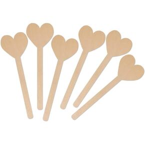 Hygloss Natural Wood Popsicle Sticks - 6.25 Inches Art & Craft Sticks - Heart Shape, 6 Pcs in Kuwait