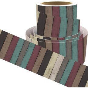 حواف لوحة اعلانات خشبية متعددة الالوان بحواف مستقيمة لتزيين الفصول الدراسية 36.8 قدم in Kuwait