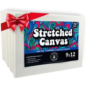 10 Pack Stretched Canvases for Painting 8x10 Blank Paint Canvases for Painting Supplies Painting Canvas Acrylic Paint, Oil Art Small Canvases for Painting Rectangle Art Canvases for Painting Bulk in Kuwait