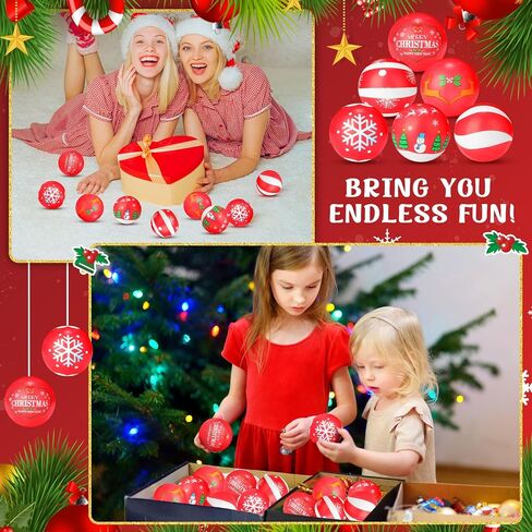 Liliful 60 Pcs Christmas Stress Balls 2.5'' Santa Snowman Snowflake Foam Pu Stress Balls Christmas Squishy Balls Relief Toys Xmas Party Favors Stocking Stuffer Filler Gifts for Girls Boys, 6 Styles in Saudi Arabia