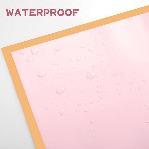 20 قطعة من ورق تغليف الزهور من fuceury توفر ورق تغليف زهور مقاوم للماء مع شريط وبطاقات مقاس 22.8 × 22.8 بوصة (وردي مع حافة ذهبية) in Kuwait