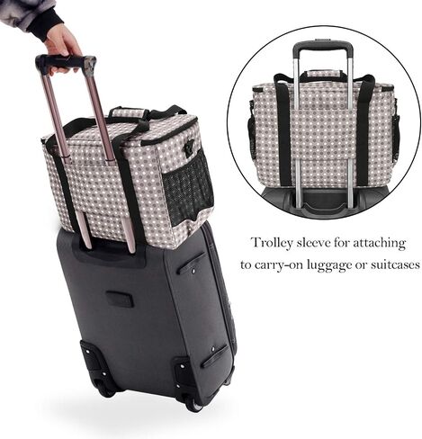 Teamoy Sewing Machine Case, Carrying Tote Bag Storage Organizer Compatible with Brother, Singer Sewing Machines and Accessories, Gray in Saudi Arabia