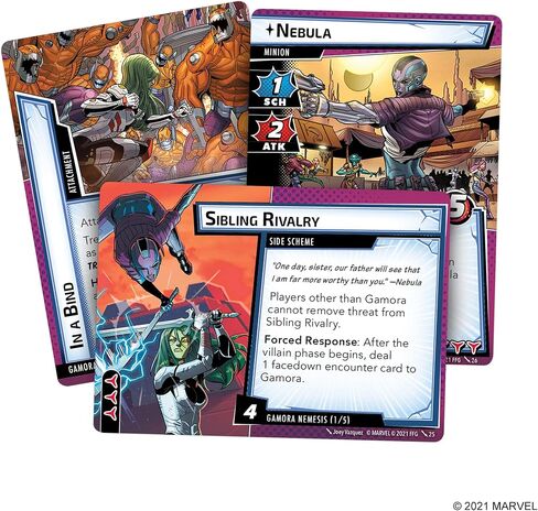 Marvel Champions The Card Game Gamora HERO PACK - Superhero Strategy Game, Cooperative Game for Kids and Adults, Ages 14+, 1-4 Players, 45-90 Minute Playtime, Made by Fantasy Flight Games in Saudi Arabia