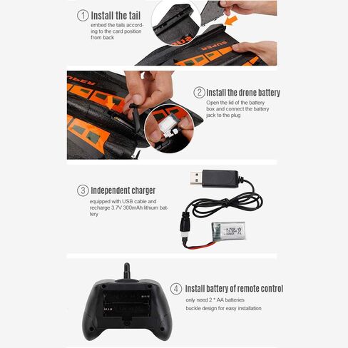 GoolRC FX815 RC Plane, 2 Channels 2.4Ghz Remote Control Airplane, Ready to Fly EPP Foam Aircraft Model for Kids and Adult in Saudi Arabia