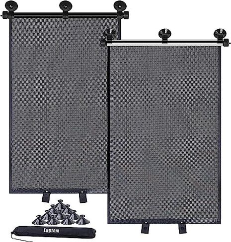 Car Window Shade, Car Roller Sunshade for Baby, Retractable Car Window Shade for Side Window, Car Sun Shade Helps Block Sun Glare and Heat (2 Pack) in Saudi Arabia