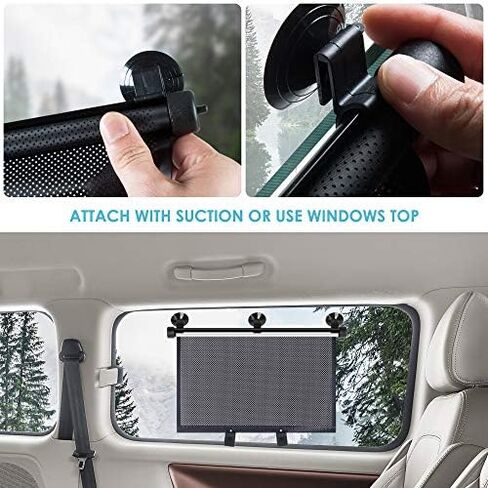 Car Window Shade, Car Roller Sunshade for Baby, Retractable Car Window Shade for Side Window, Car Sun Shade Helps Block Sun Glare and Heat (2 Pack) in Saudi Arabia