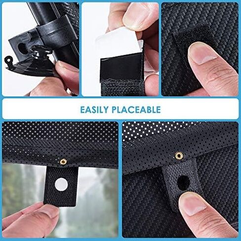 Car Window Shade, Car Roller Sunshade for Baby, Retractable Car Window Shade for Side Window, Car Sun Shade Helps Block Sun Glare and Heat (2 Pack) in Saudi Arabia