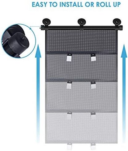 Car Window Shade, Car Roller Sunshade for Baby, Retractable Car Window Shade for Side Window, Car Sun Shade Helps Block Sun Glare and Heat (2 Pack) in Saudi Arabia