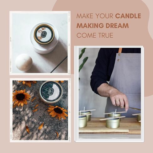Candle Tins with Lids - 12 PCS 8oz Gold Seamless Candle Containers for Making Candles - Elegant Metal Candle Jars in Bulk for Candle Making - Candle Supplies for DIY Candle Making in Saudi Arabia