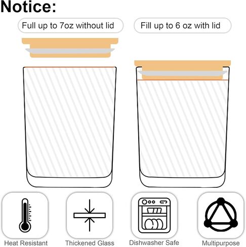 15pack, 7oz Thickened Glass Candle Jars with Bamboo Lids, Clear Candle Containers, Candle Vessels for Hand Candle Making DIY Craft in Kuwait