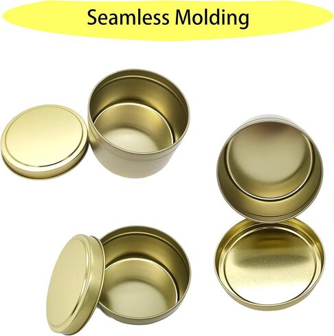 PMCDS2G Candle Tins 24 Pieces, 8oz for Candle Making - Black, Candle Making Supplies in Kuwait