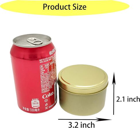 PMCDS2G Candle Tins 24 Pieces, 8oz for Candle Making - Black, Candle Making Supplies in Kuwait