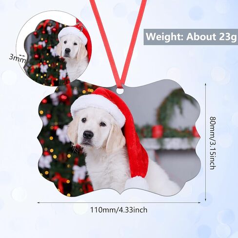 10 قطع عيد الميلاد مخصص صورة الحلي التسامي فارغة قلادة شخصية عيد الميلاد الأسرة حلية معلقة شجرة عيد الميلاد الحلي صورة قلادة تذكارية in Kuwait